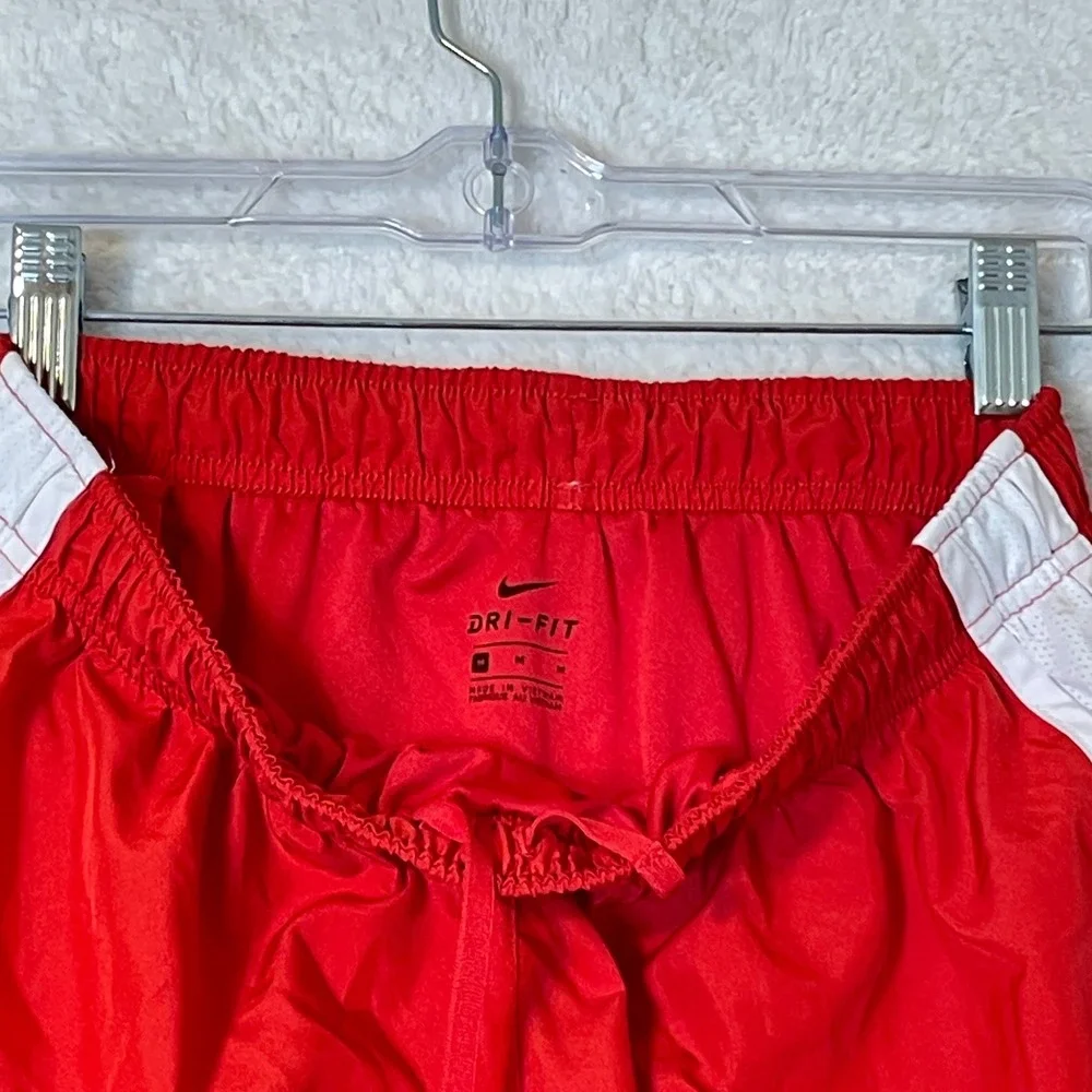 Nike Dri-FIT Tempo Running Shorts Red White Mesh Athletic Gym Womens Medium